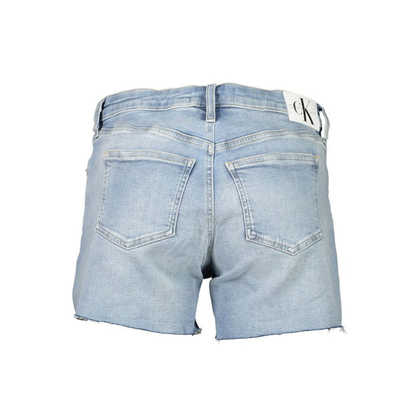 Blue Cotton Women Shorts