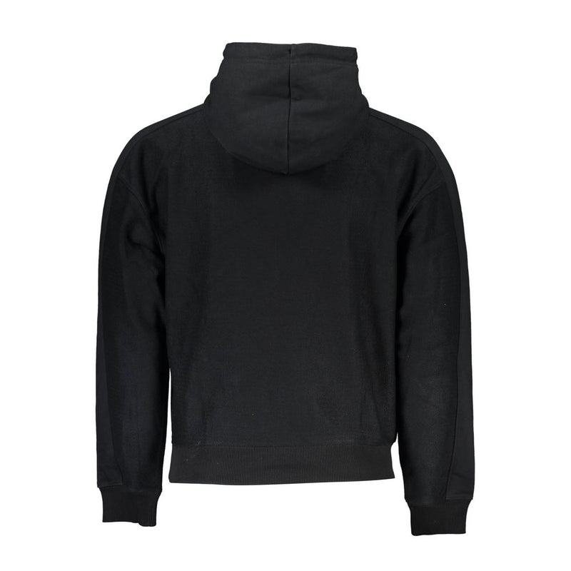 Black Cotton Men Sweater