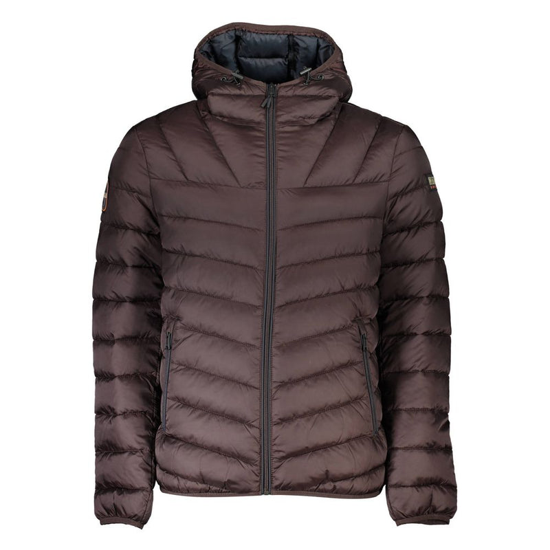 Brown Polyamide Jackets & Coat