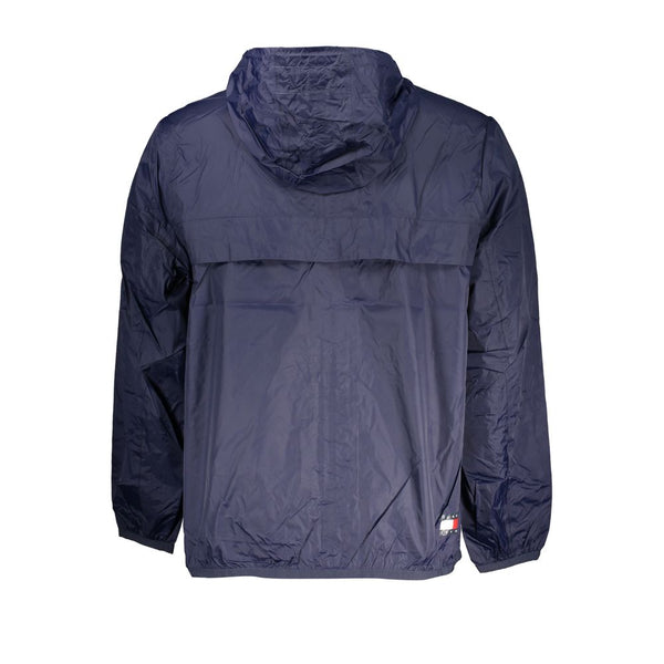 Blue Recycled Nylon Men Jacket