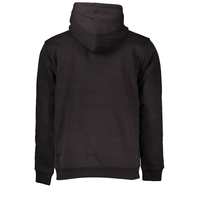 Black Cotton Men's Sweater Hoodie