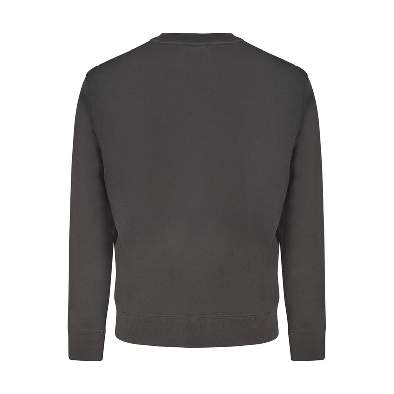 Black Cotton Men Sweater