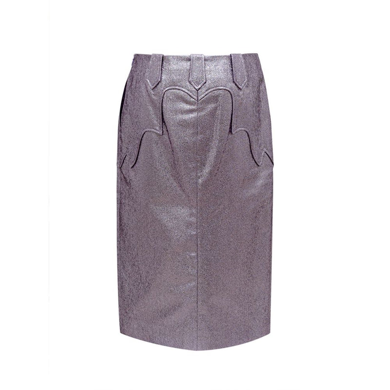Purple Polyamide Midi Skirt
