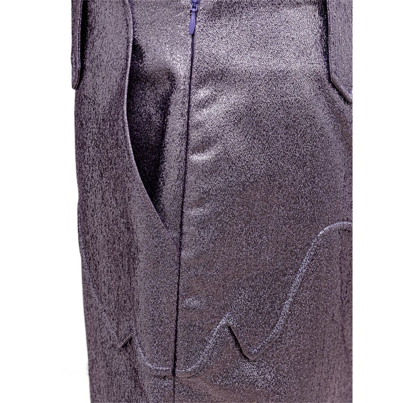 Purple Polyamide Midi Skirt