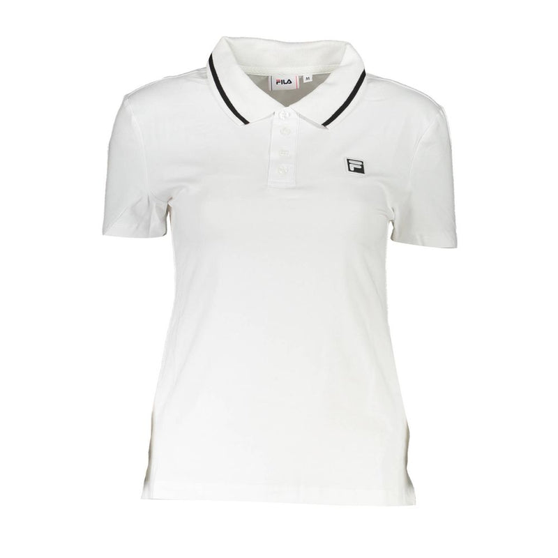 White Cotton Womens Polo Shirt