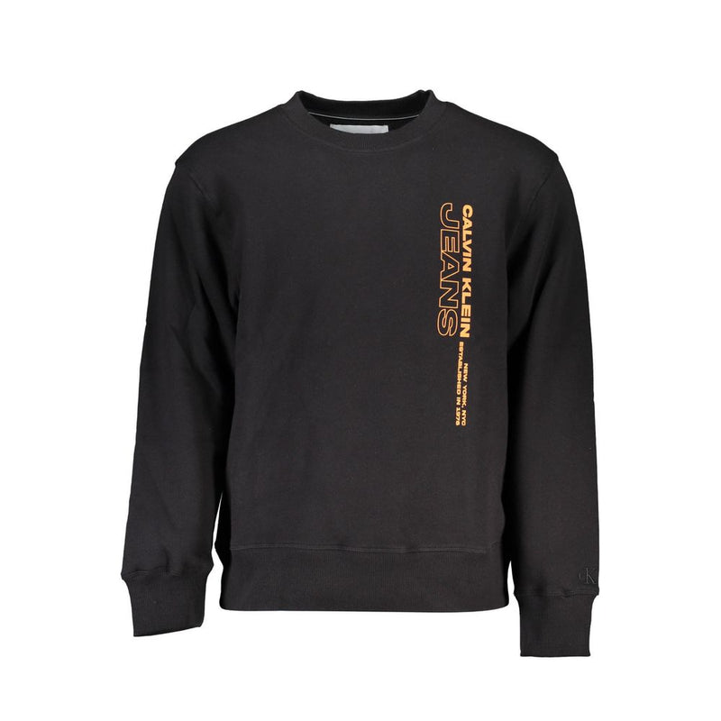 Black Cotton Men Sweater