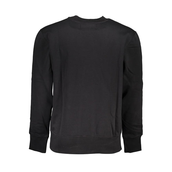 Black Cotton Men Sweater
