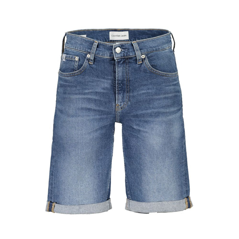 Blue Cotton Men's Jeans Short
