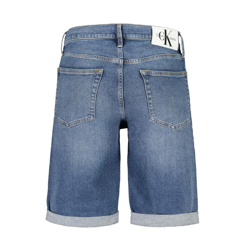 Blue Cotton Men's Jeans Short