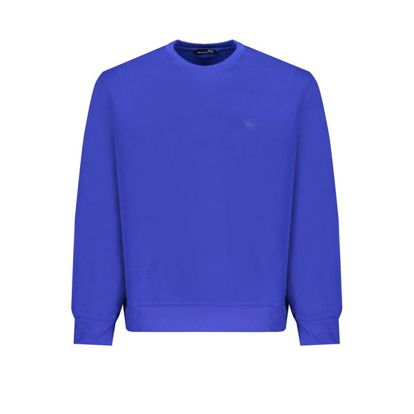 Blue Cotton Men Sweater
