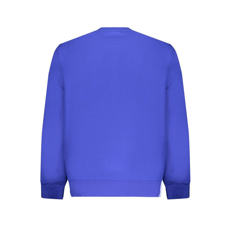 Blue Cotton Men Sweater