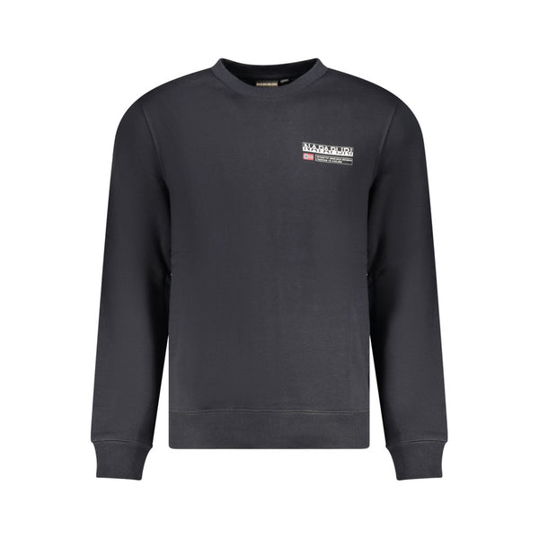 Black Cotton Men Sweater