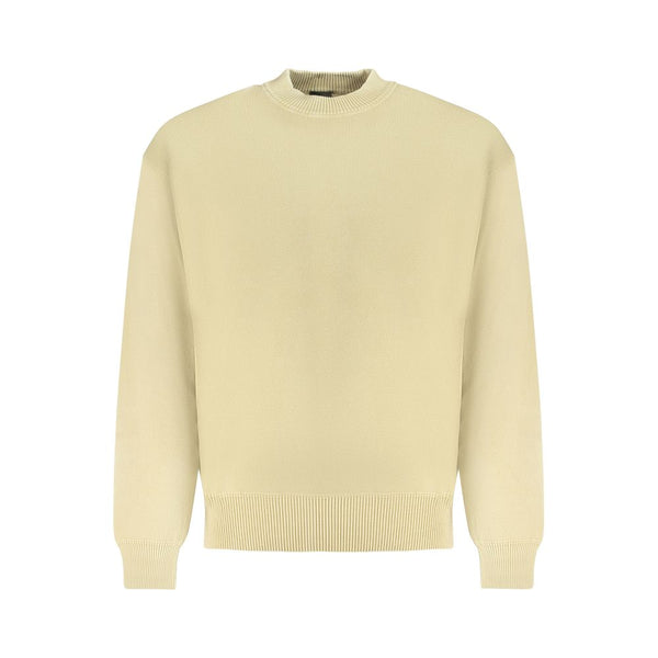 Beige Cotton Men Sweater