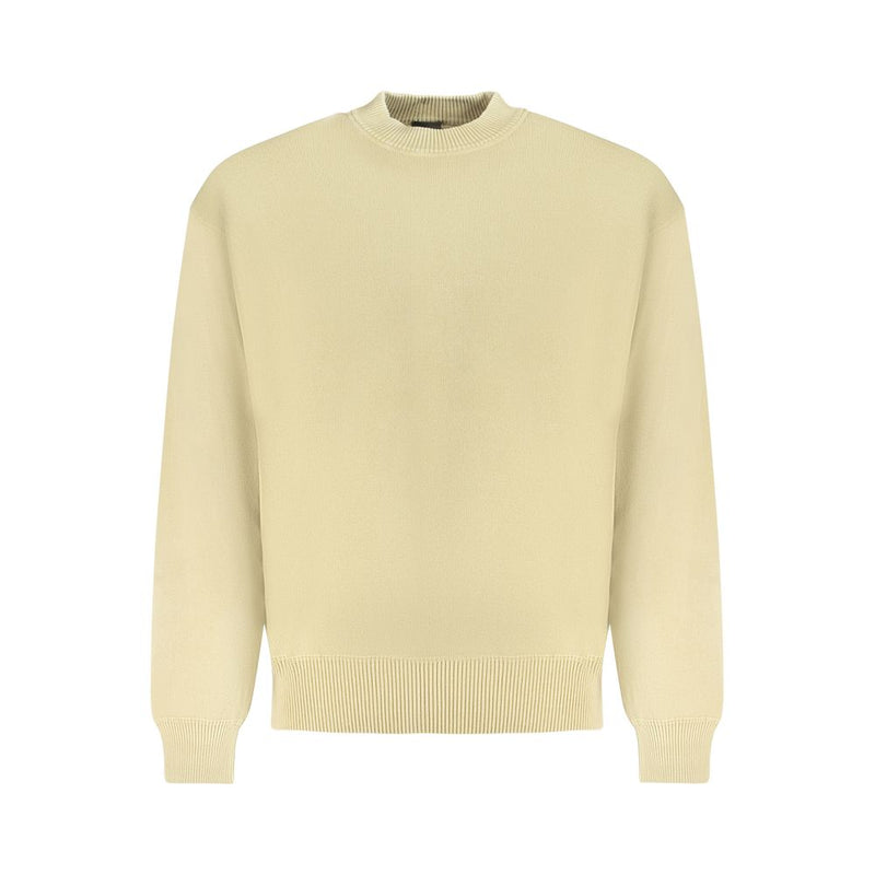 Beige Cotton Men Sweater