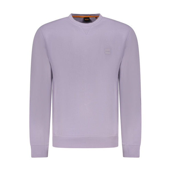 Purple Cotton Men Sweater
