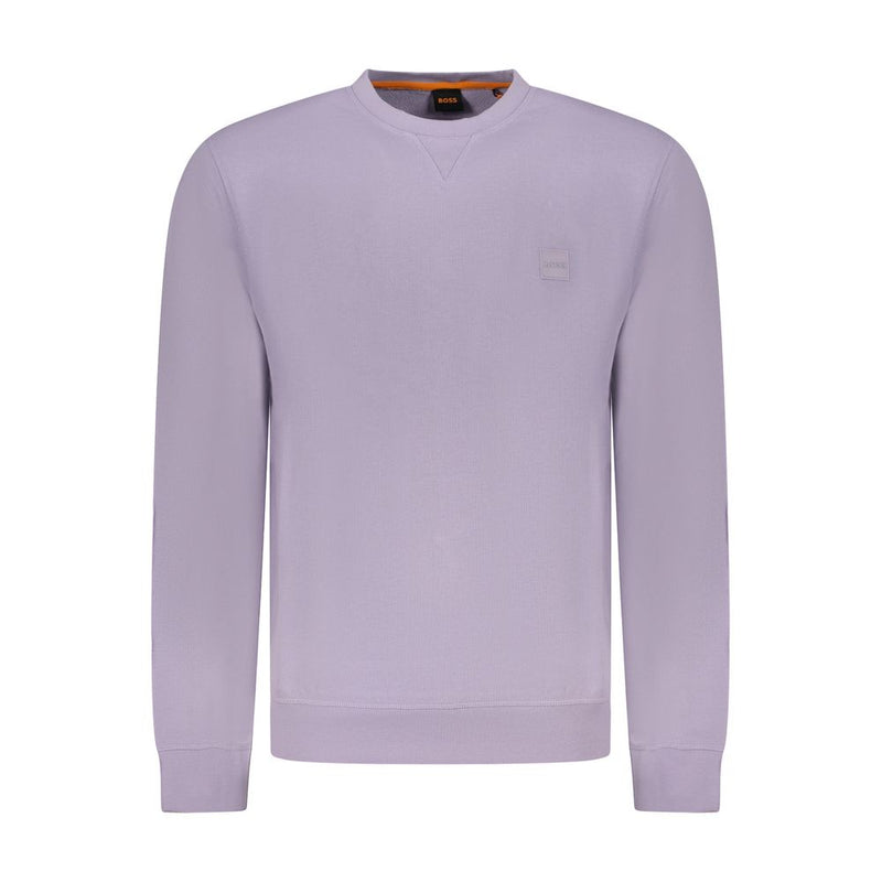 Purple Cotton Men Sweater