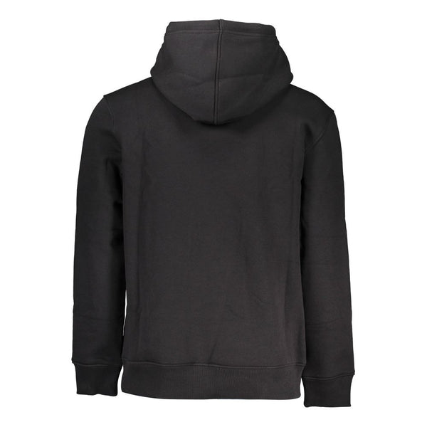 Black Cotton Men's Sweater Hoodie