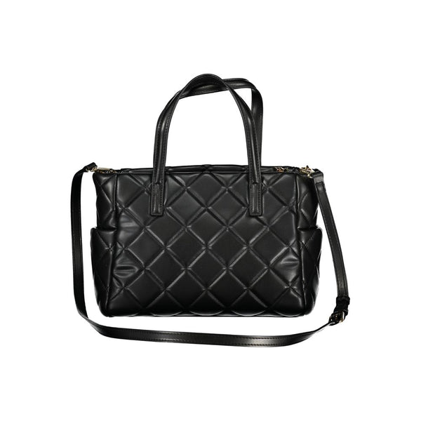 Black Polyethylene Women Handbag