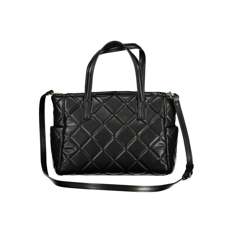 Black Polyethylene Women Handbag