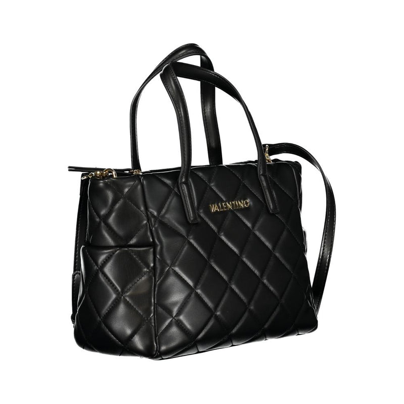 Black Polyethylene Women Handbag