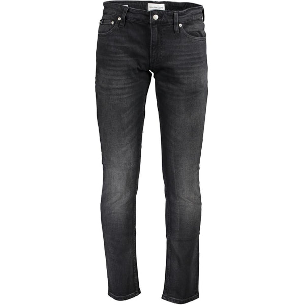 Black Cotton Men Jeans