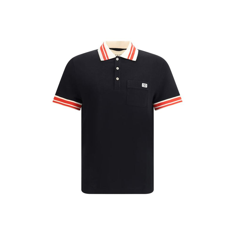 Black Cotton Polo Shirt