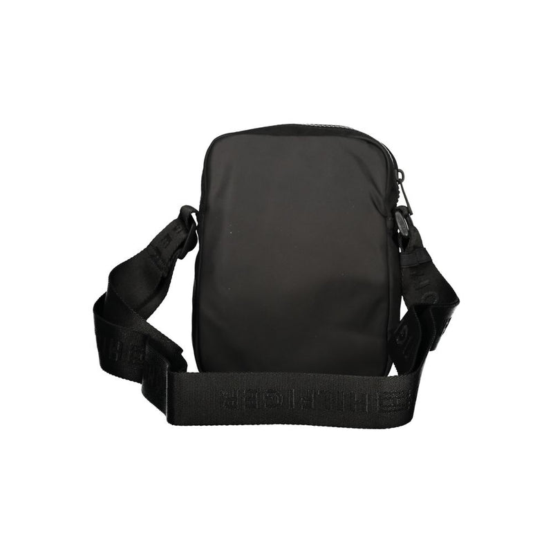 Black Recycled Polyester Men Shoulder Bag