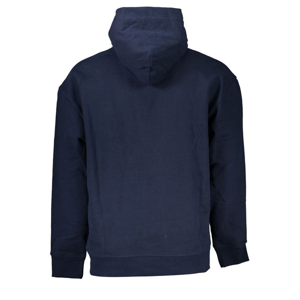 Blue Cotton Men Sweatshirt