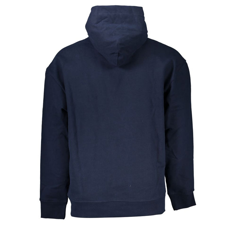Blue Cotton Men Sweatshirt