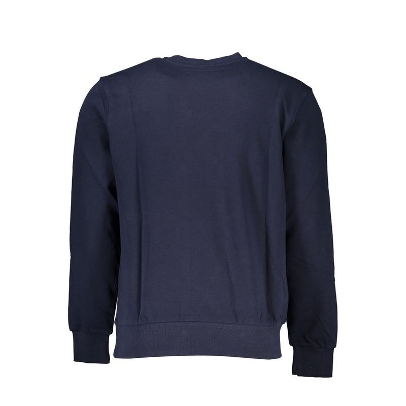 Blue Cotton Men Sweater