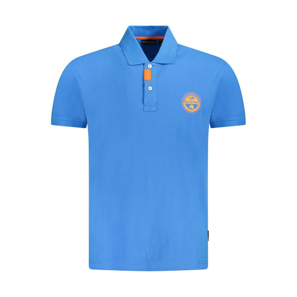 Blue Cotton Polo Shirt