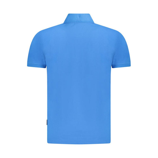 Blue Cotton Polo Shirt