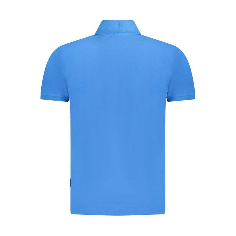 Blue Cotton Polo Shirt