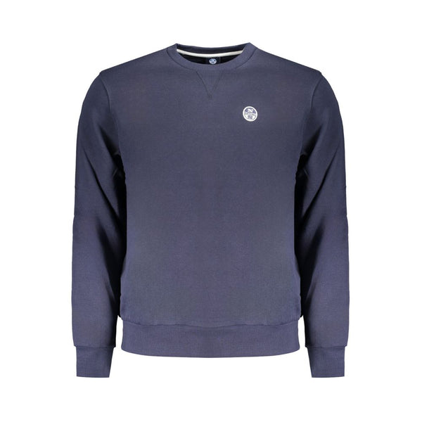 Blue Cotton Men Sweater