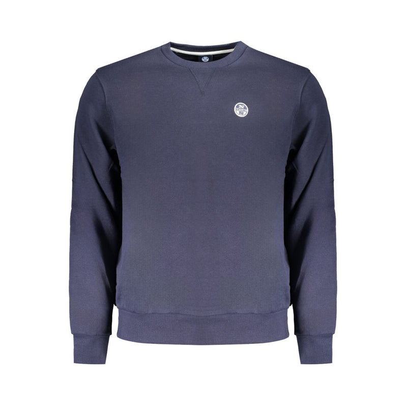 Blue Cotton Men Sweater