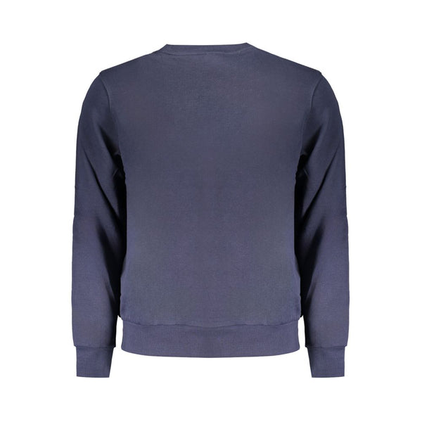 Blue Cotton Men Sweater