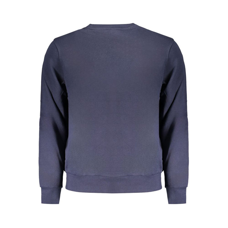 Blue Cotton Men Sweater