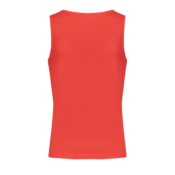 Red Cotton Men Tank Top