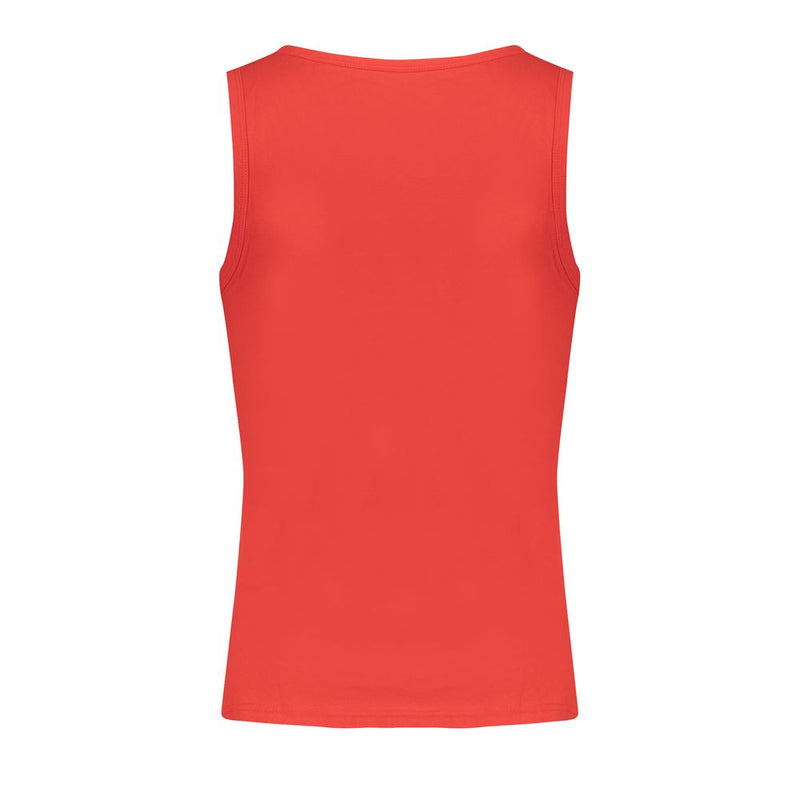 Red Cotton Men Tank Top