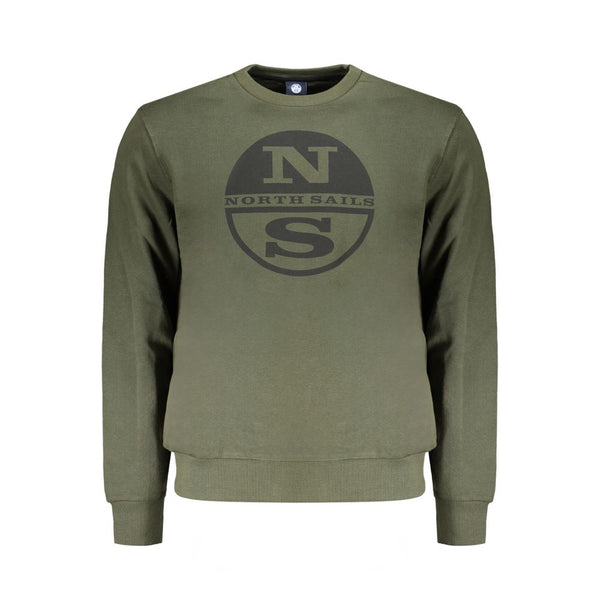 Green Cotton Men Sweater