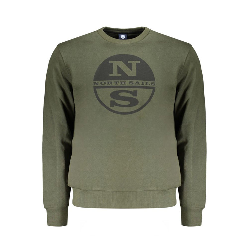 Green Cotton Men Sweater