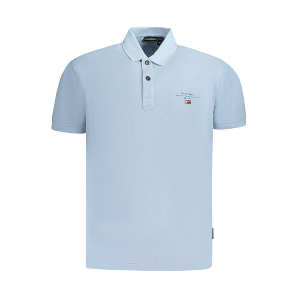 Blue Cotton Polo Shirt