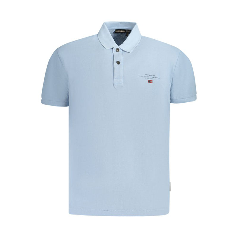 Blue Cotton Polo Shirt