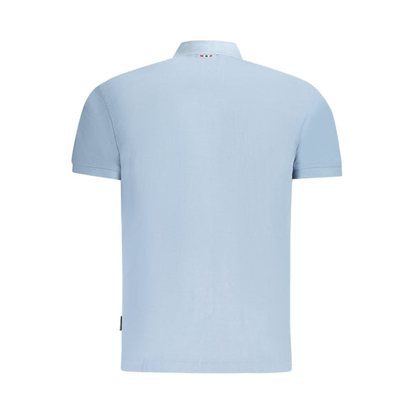Blue Cotton Polo Shirt