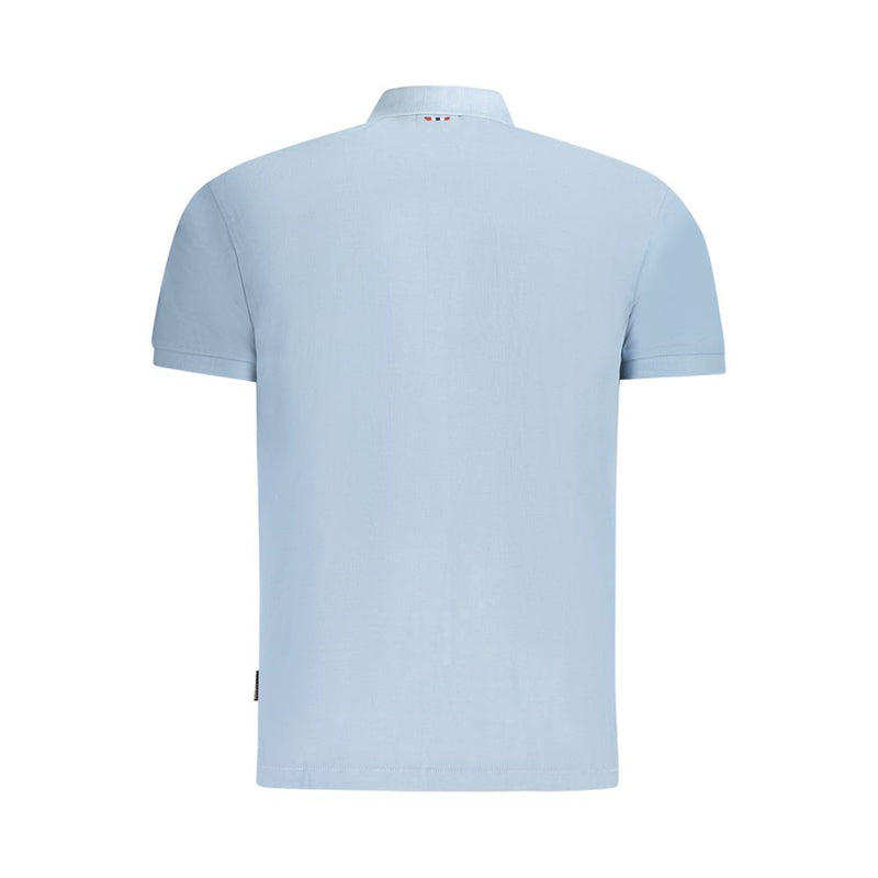 Blue Cotton Polo Shirt