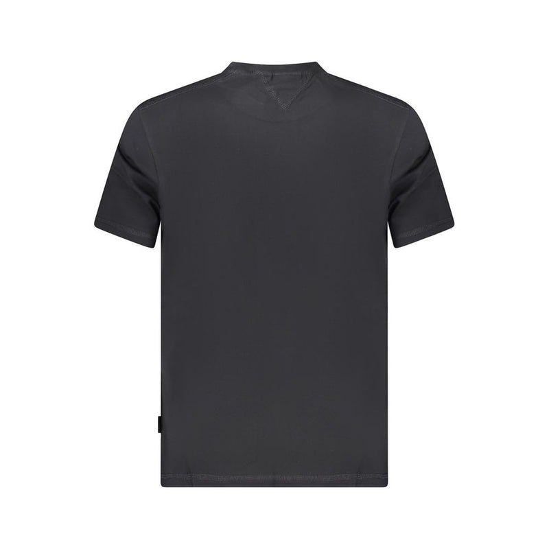 Black Cotton Men T-Shirt