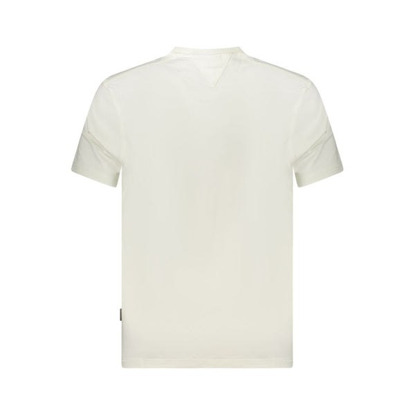 White Cotton Men T-Shirt