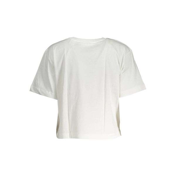 White Cotton Women T-Shirt