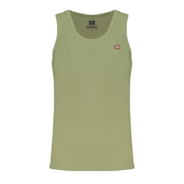 Green Cotton Men Shirt