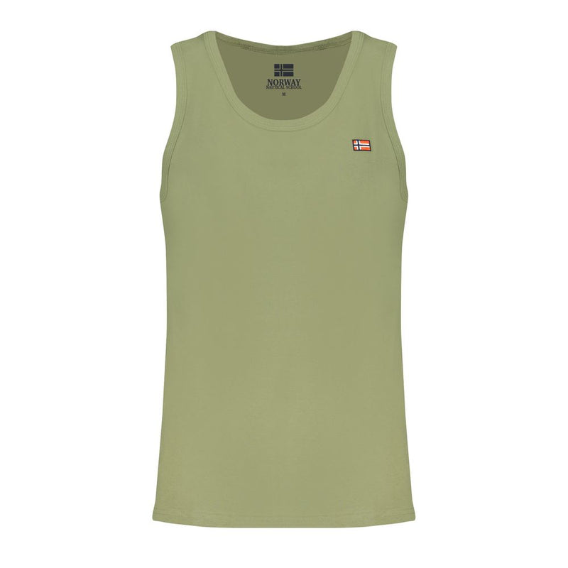 Green Cotton Men Shirt